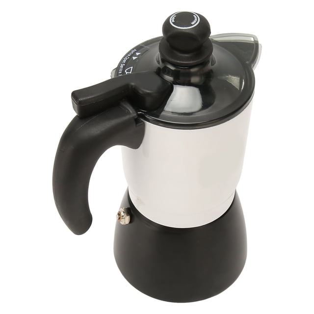 Stovetop Coffee Maker, Aluminum Plastic 3 Cups Efficient Moka Pot for Kitchen