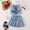 k-675Blue1388, variant on SONGGE Girls Outfit Sets With 3D Floral O-Neck Vest And Elegant Pleated Skirt Toddler Cartoon Breathable Clothes Sets