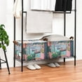 thumbnail image 3 of Yayeee Foldable Storage Basket for Shelves with Handles Waterproof Cloth Bins, Pink Door, 3 of 7