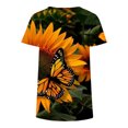 thumbnail image 4 of Puntoco Mujer Casual Sexy Moda Verano Cuello Redondo Camiseta Impreso Manga Corta Tops Blusa Puntoco Puntoco-8535, 4 of 4
