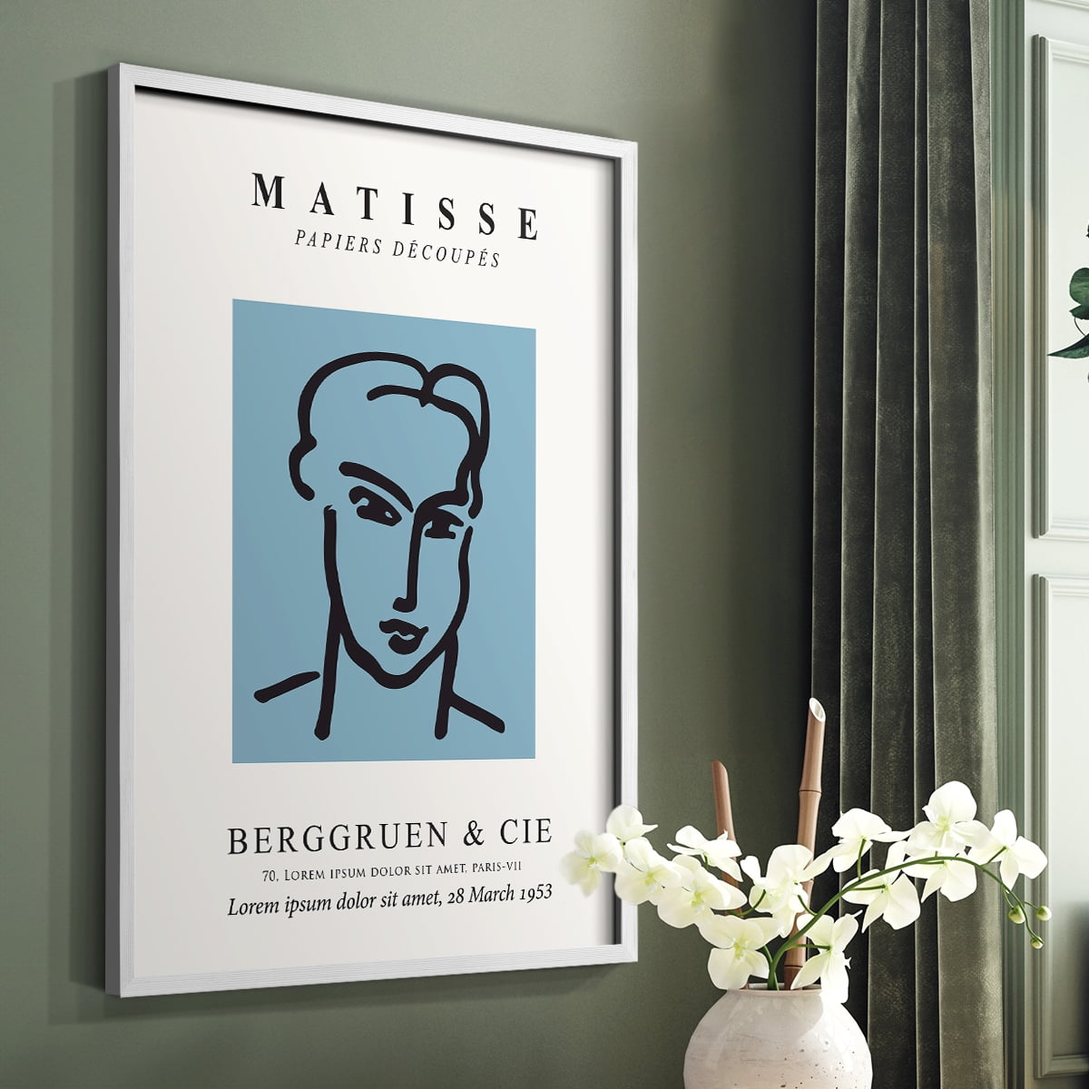 Matisse CXXXVI Framed Print in White Solid Wood 8 x 10 Framed Print