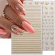 thumbnail image 5 of 8 hojas de pegatinas para uñas francesas doradas con purpurina, pegatinas 3D para uñas con forma de corazón, mariposa y estrella, pegatinas reflectantes para uñas francesas, 5 of 5
