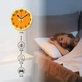 thumbnail image 3 of 10 Inch Wall Clock Battery Operated Square Clock for Office, Kitchen, Outdoor, Living Room, Orange With White Pith Surrounding The Flesh, 3 of 7