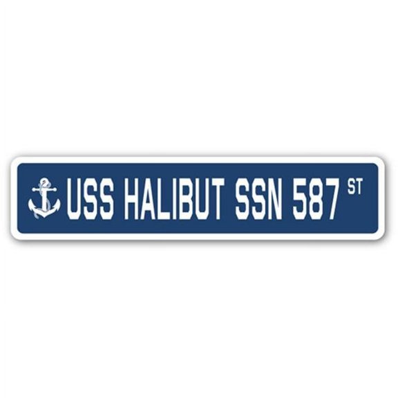 USS HALIBUT SSN 587 Street Sign us navy ship veteran sailor gift