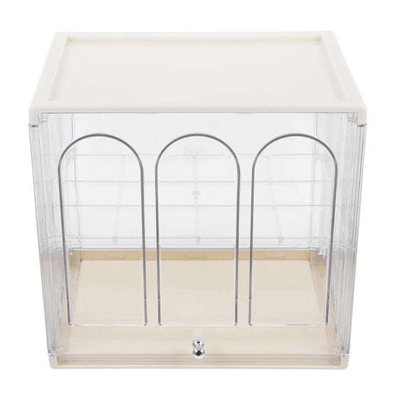 Moluckfu Stainless Steel Bread Bin for Freshness Preservation White 1Set