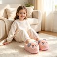 thumbnail image 4 of Otqutp Kids Cute Panda Plush House Slippers Toddlers Fuzzy Warm Indoor Slippers Winter Cartoon Non-slip Slide Slippers for Boys Girls, 4 of 5