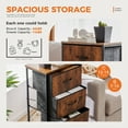 thumbnail image 5 of CONCETTA 4 Drawer Dresser, Wide Chest Drawers Nightstand Storage Tower Storage Fabric Dresser With Wood Top for Living Room, Bedroom, Closet, Brown, 5 of 8