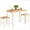 White & Walnut, variant on LinkRomat 3 Piece Dining Room Table Set for 2, 47" Farmhouse Dining Table with Benches, Rectangular Kitchen Sets for Small Space, Apartment, Restaurant, White & Walnut