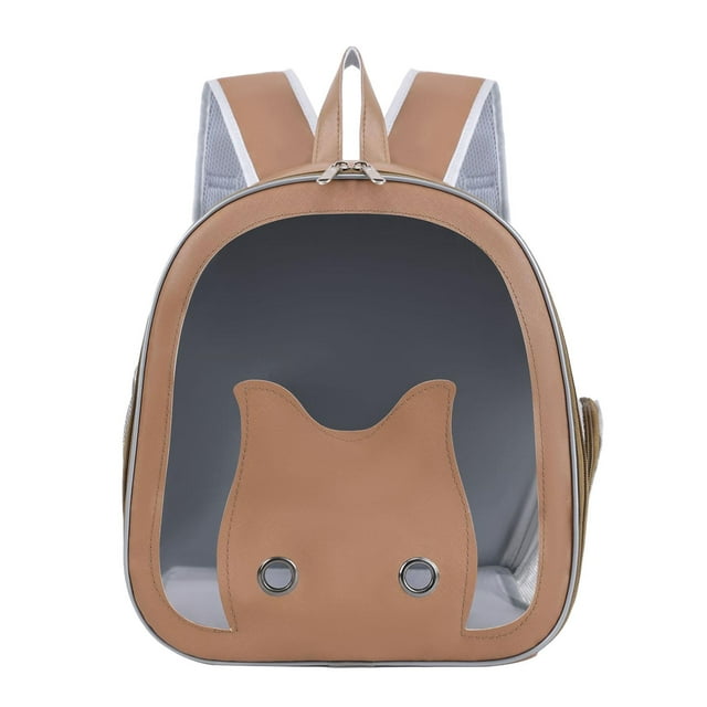 GROWTH TANK Dog Backpack Carrier for Dogs Puppy Rabbits Carrying Bag for Camping Outdoor brown