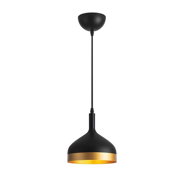 Artcraft Lighting Dash Collection 1-Light Pendant, Black & Gold - Black & Gold