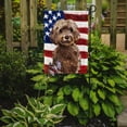 thumbnail image 2 of Brown Cockapoo Patriotic Garden Flag, 2 of 5