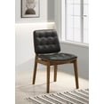 thumbnail image 2 of Redbridge Upholstered Dining Side Chair Black and Natural Walnut (Set of 2), 2 of 8