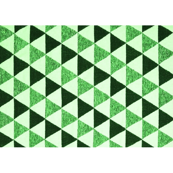 Ahgly Company Indoor Rectangle Abstract Green Contemporary Area Rugs, 8' x 12'
