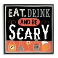 thumbnail image 2 of Stupell Industries Eat Drink Be Scary Spooky Phrase Halloween Cocktails, 24 x 24, Design by Kyra Brown, 2 of 5