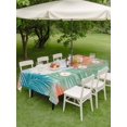 thumbnail image 3 of Outdoor Tablecloth with Umbrella Hole & Zipper, Orange Green Blue Palm Leaves Rectangle Tablecloth 52x70 Inch, Summer Tropical Botanical Patio Table Cover Waterproof Table Cloth for Picnic/Party, 3 of 7