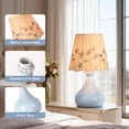 thumbnail image 4 of Blue Small Bedside Lamp, Cute Scalloped Woven Shade Table Lamp for Small Spaces, Bedroom, Living Room and Home Office, 4 of 8
