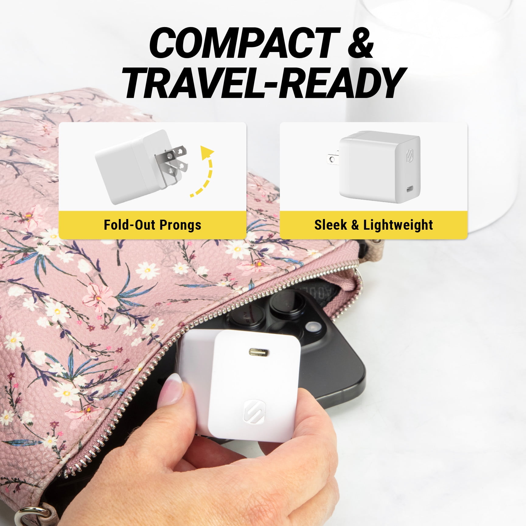 Scosche HPDC45WT-SP PowerFlux 45W Home Wall Charger Block USB-C Fast Charge White