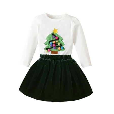 

Toddler Girls Long Sleeve Christmas Embroider T Shirt Pullover Tops Skirts Outfits Baby Girl Receiving Clothes Teen Girls Athletic Pants Baby Clothes Boy Little Girl Clothes Size 8 2t Girls Outfits