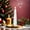 4P White, variant on Flameless Taper Candles Christmas Tree Shaped Candle Lights Battery Operated Real Wax Window Candles with 3D Flickering Flame for Fireplace Christmas