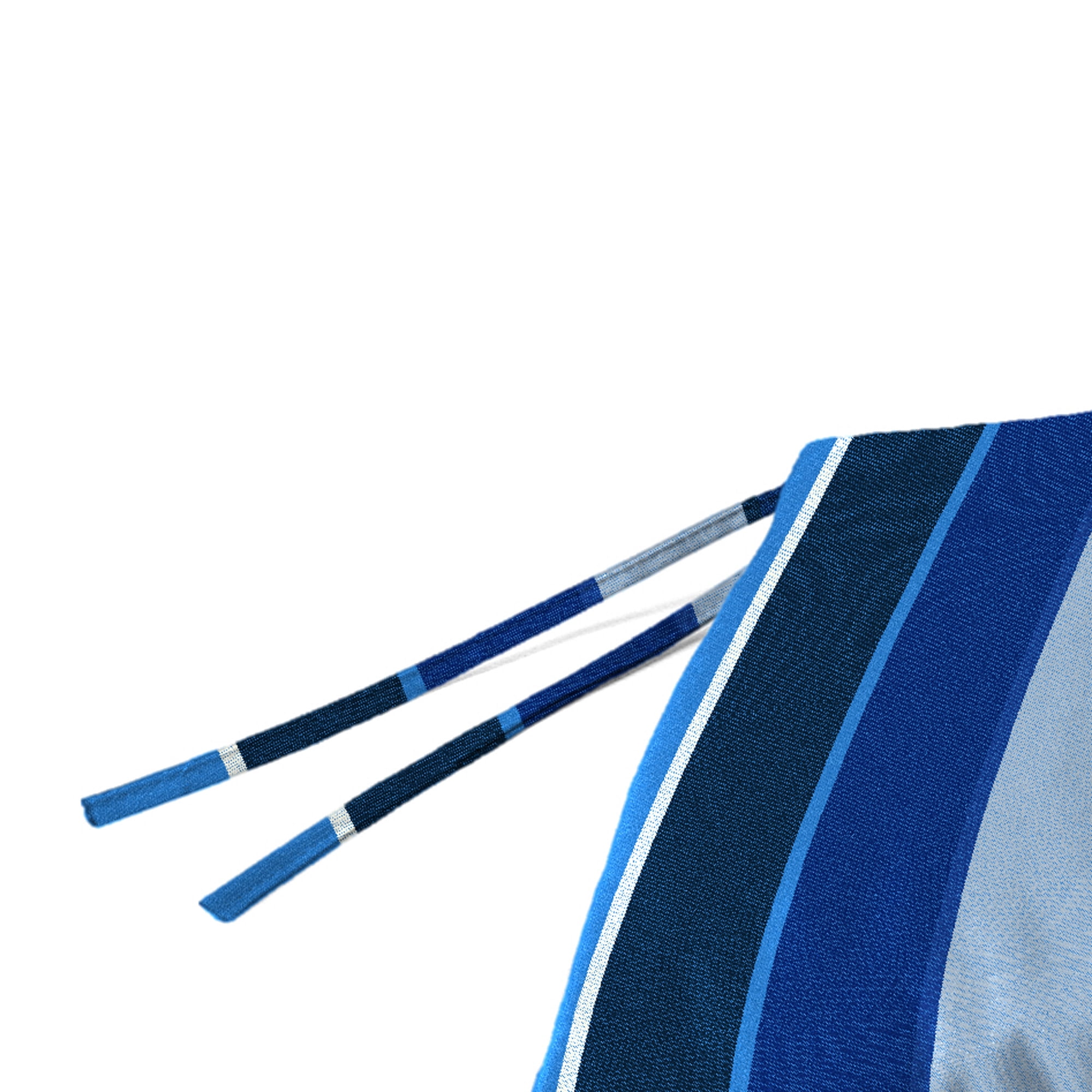 Jordan Manufacturing Sunbrella 48" x 18" Milano Cobalt Blue Stripe Rectangular Outdoor Settee Swing Bench Cushion with Ties