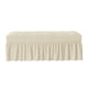 thumbnail image 2 of Funda de banco de seersucker, funda de banco, diseño de falda, funda rectangular larga para silla Beige, 2 of 9