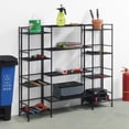 thumbnail image 4 of Xtra Storage Four-Tier Folding Black Metal Shelves with Four Extension Shelves, 4 of 6