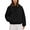 Black, variant on Bibifish Womens Hoodies Cat Pouch Design Long Sleeve Drawstring Pullover Tops Comfy Pet Dog Cat Carrier Sweatshirts With Pockets