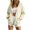 *Beige, variant on Women's Zip Hooded Sweatshirt Jacket,Casual Loose Long Sleeve Hoodie Coat with Pockets Dark Gray,Women's Plus L