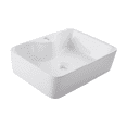 thumbnail image 1 of URREA LV1003A021 Lavabo KUUN Rectangular de Sobreponer Cerámico, Color Blanco, Lavabo para Baño negro, 1 of 2