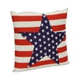 thumbnail image 3 of Contemporary Home Living 18" Red and Blue Contemporary Star and Striped Square Throw Pillow, 3 of 6
