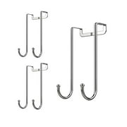 Dalanpa 1kuan Over Door Hook Heavy Duty Hooks for Hanging - Single Hook Loads up to 50lbs for Kitchen, Bathroom, Bedroom and Office - Pack of 3