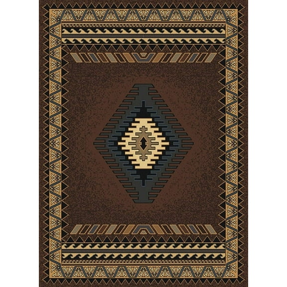 Designer Home Urban Area Rug 040-27050 Tucson Apache Brown 5' 3" x 7' 6" Rectangle