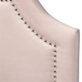 thumbnail image 3 of Baxton Studio Tête de Lit Simple en Velours et Bois Rita, Rose Pâle, 3 of 6