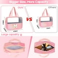 thumbnail image 2 of Bolsa de maquillaje Junesters Initial, transparente, personalizada, de PVC rosa, 2 of 6