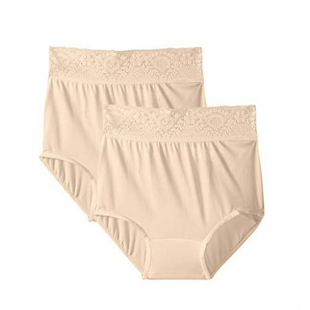 NY Lingerie Women's Lacy Skamp Brief Panty Number 2744 2, 3 and 4 Packs