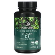 PlantFusion - Vegan Organic Vitamin D3 2000 IU - 60 Tablets