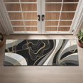 thumbnail image 2 of Black White Marble Gold Line Pattern Door Rugs,Washable Non Slip Door Mats Indoor,Decorative Door Mats,Entry Mat Indoor for Entrance,Bedroom,Kitchen,Bathroom,16"x47", 2 of 6