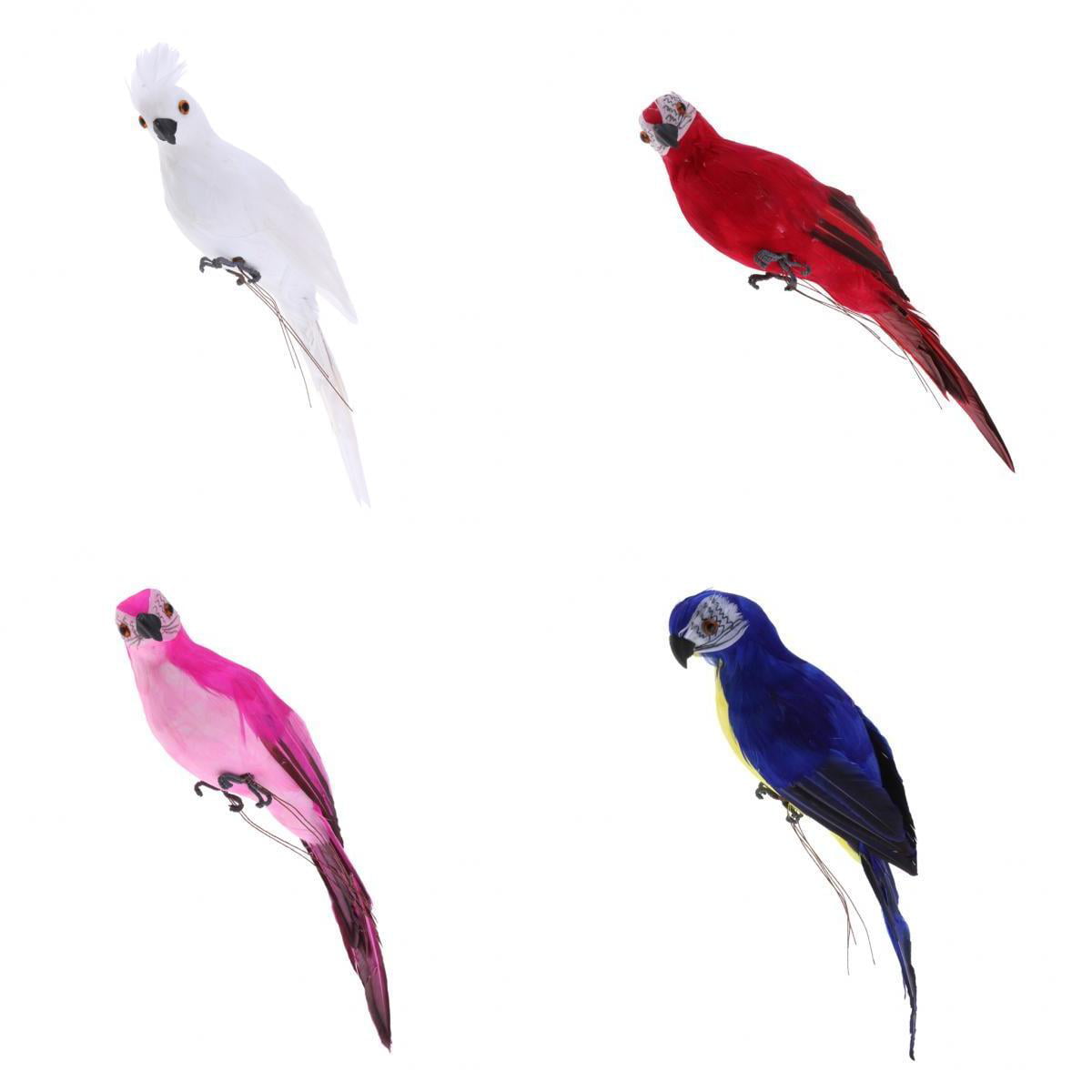Feather Decoration Ornament Bird Model Miniatures Figurines Artificial Parrot 