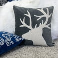 thumbnail image 6 of Holiday Reindeer Velvet Accent Pillow 20x20 – Gray and White with Insert, 6 of 6