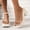 White, variant on WIZUTIZ Shower Sandals Women Retro Comfort Slides for Women Summer EVA Soft Sandals Wedge Sandals Platform Heels Slide Sandals Knitted BOHO Beach Slippers Indoor Non-Slip Sandals