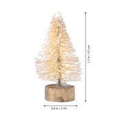 12pcs Mini Christmas Tree Decorations Set, Small Cedar Desktop Ornaments for Holiday Tabletop and Home Festive Decor