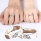 thumbnail image 2 of Juego de 2 uds de anillos de mariposa a la moda, anillos de amor para parejas, hombres, mujeres, niñas, regalo de fiesta del Día de San Valentín para novia, anillo de boda Gao Jinjia LED, 2 of 2