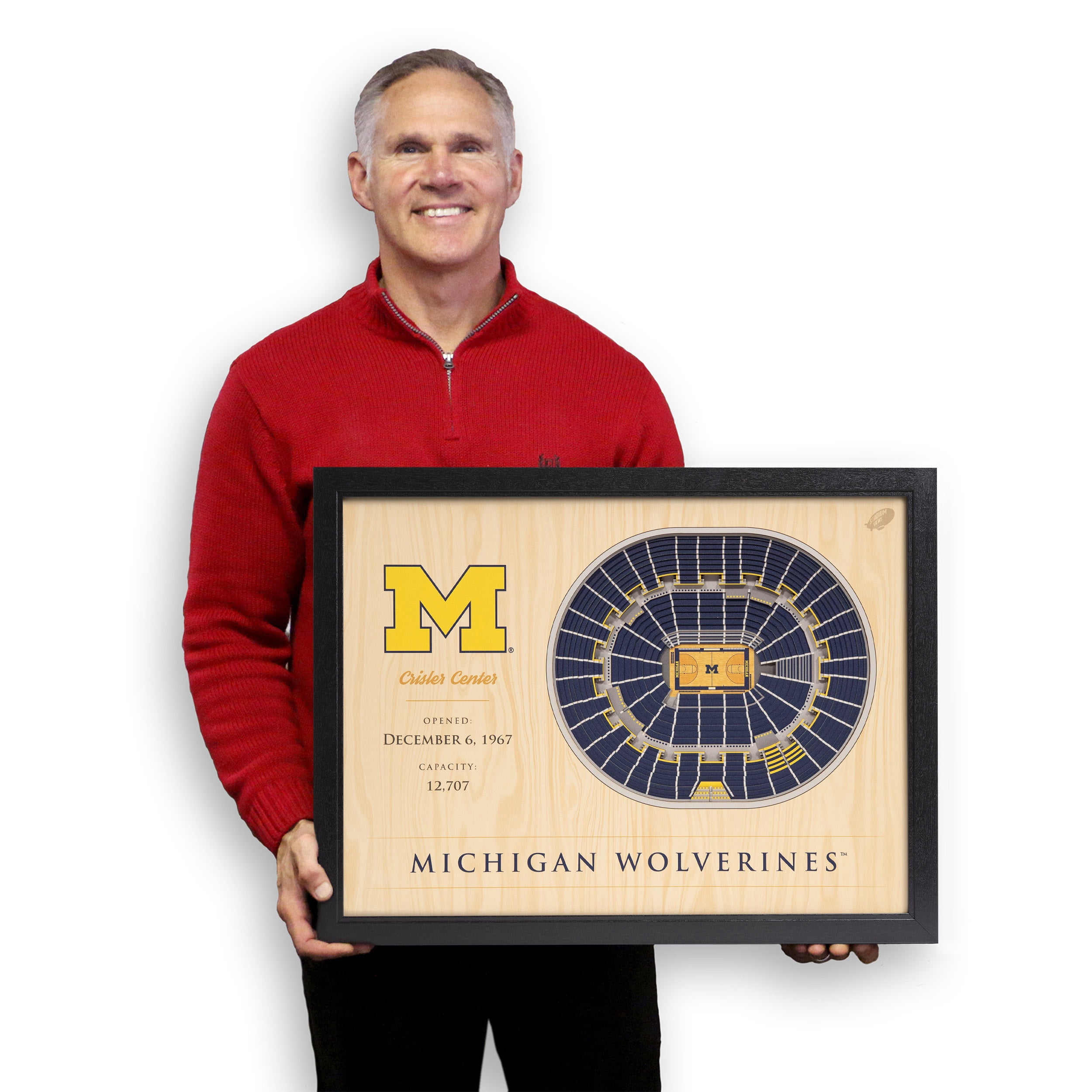 YouTheFan NCAA Michigan Wolverines BB 25-Layer Stadiumview Wall Art