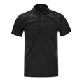 thumbnail image 2 of kamemi Polo Shirts Male Silk Touch Polo Men Extended T-Shirts(Black,4XL), 2 of 6