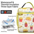 thumbnail image 2 of Lunch Box for Men Women Adults Insulated Lunch Bag for Outdoor Enthusiasts Busy Moms Reusable Portable Lunchbox, French Frie, 2 of 6