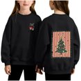 thumbnail image 2 of Cowsor Chandails en Molleton pour Filles Enfants Mignon Graphique Col Rond Chandail Tops Xmas Manches Longues Chemises de Vacances, 2 of 7