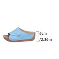 thumbnail image 6 of Wovix Women Trendy Sandals Wedge Shoes Breathable Open Toe Solid Color Platform Slip On Walking Vacation Shoes Casual Daily Wear, 6 of 9