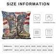 thumbnail image 6 of JRXY 4th of July American Flag Patriotic Decorative Throw Pillow Cover Set of 2, Memorial Day America Eagle Stars Stripes Pillowcase, USA Veterans Day Vintage Cushion Case Home Decor White, 6 of 6