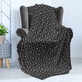 thumbnail image 4 of Art Deco Soft Flannel Fleece Throw Blanket, Monochromatic Design Starry Ornamental Simple Retro Pattern, Cozy Plush for Indoor and Outdoor Use, 50" x 70", Charcoal Grey and White, by Ambesonne, 4 of 5