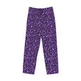 thumbnail image 5 of Balery Purple Leopard print Men's Pajama Pants,Ultra Lightweight Pjs,Lounge Pant-Medium, 5 of 9